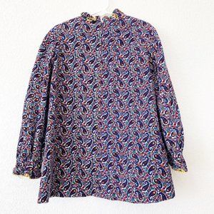 Girl’s Vintage Paisley Cord Dress